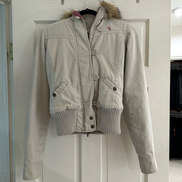 abercrombie kids Jackets & Blazers - RARE! Y2K VINTAGE ABERCROMBIE FUR COAT JACKET XS KIDS XL